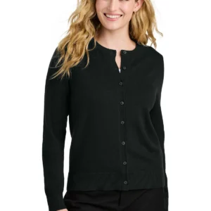 Port Authority® Women’s Easy Care Crewneck Cardigan Sweater